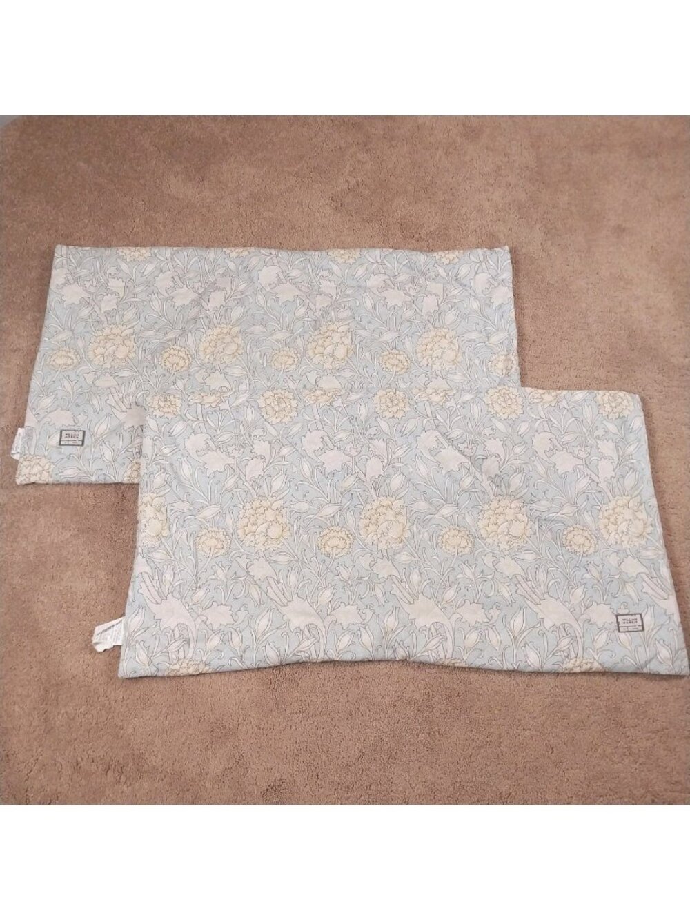 2 William Morris at Home Wild Tulip King Pillow Shams Duck Egg Blue & Yellow